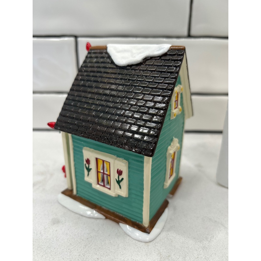 Dept 56 Snow Village Let's Play House Lighted Building 56.55173 Teal Playhouse - Picture 4 of 6